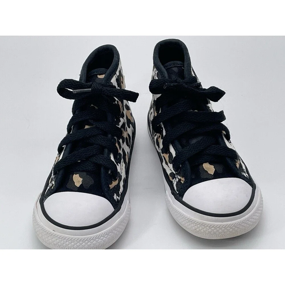 Converse Chuck Taylor Hi Leopard Print Little Kids Size 7 Shoes - Picture 3 of 7